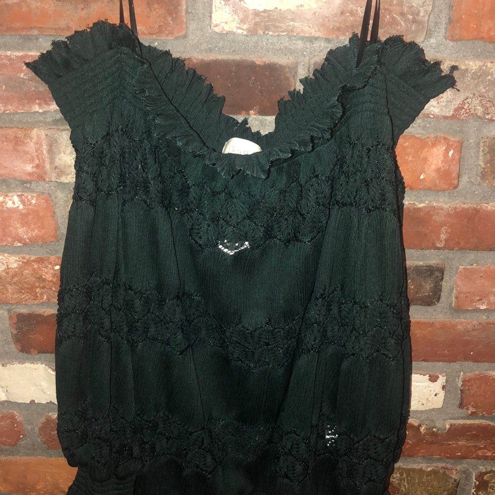 Anthropologie green off the shoulder top